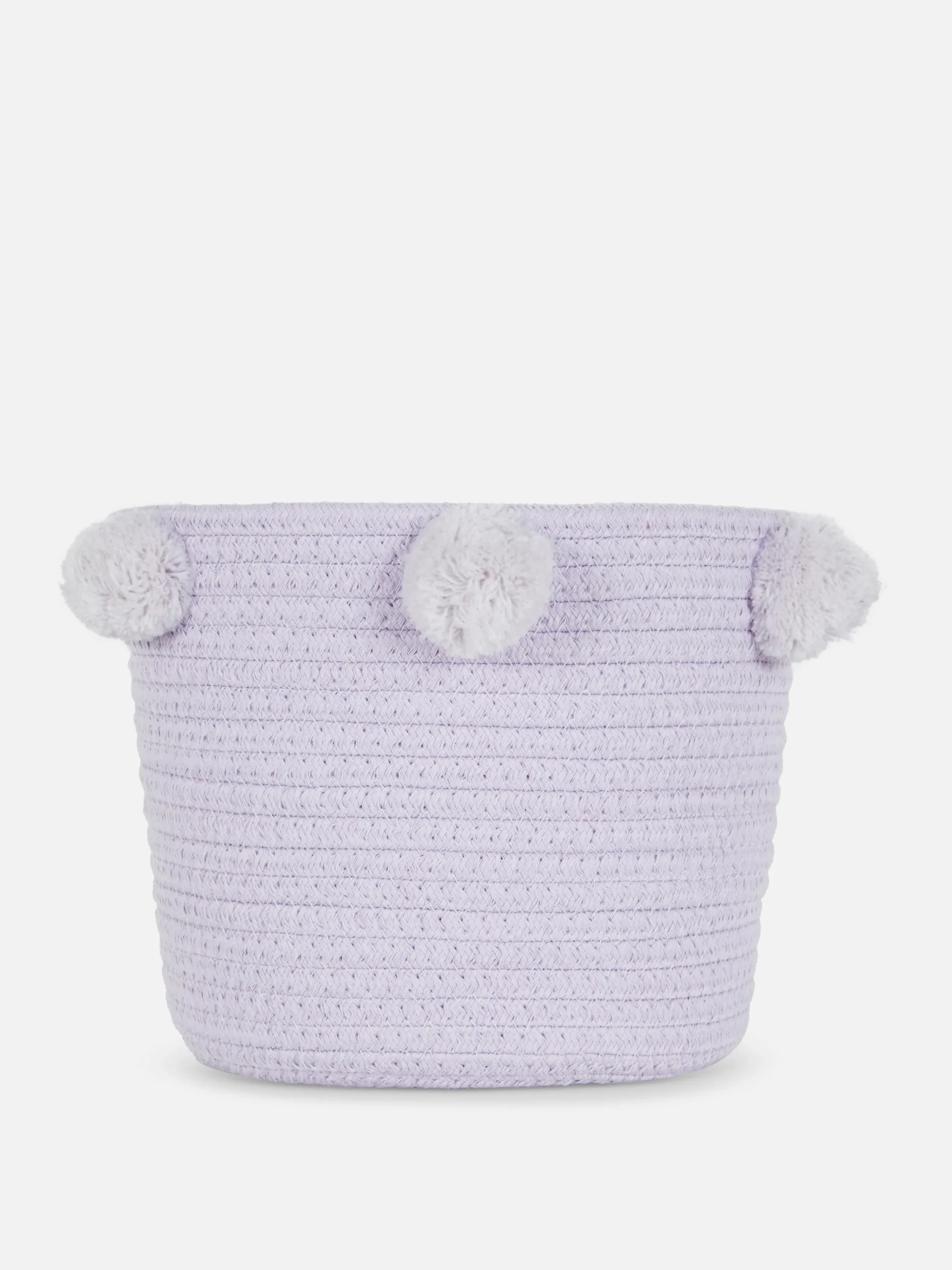 Gevlochten Mand Met Pompons
