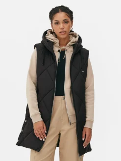 Gewatteerde Bodywarmer Met Capuchon