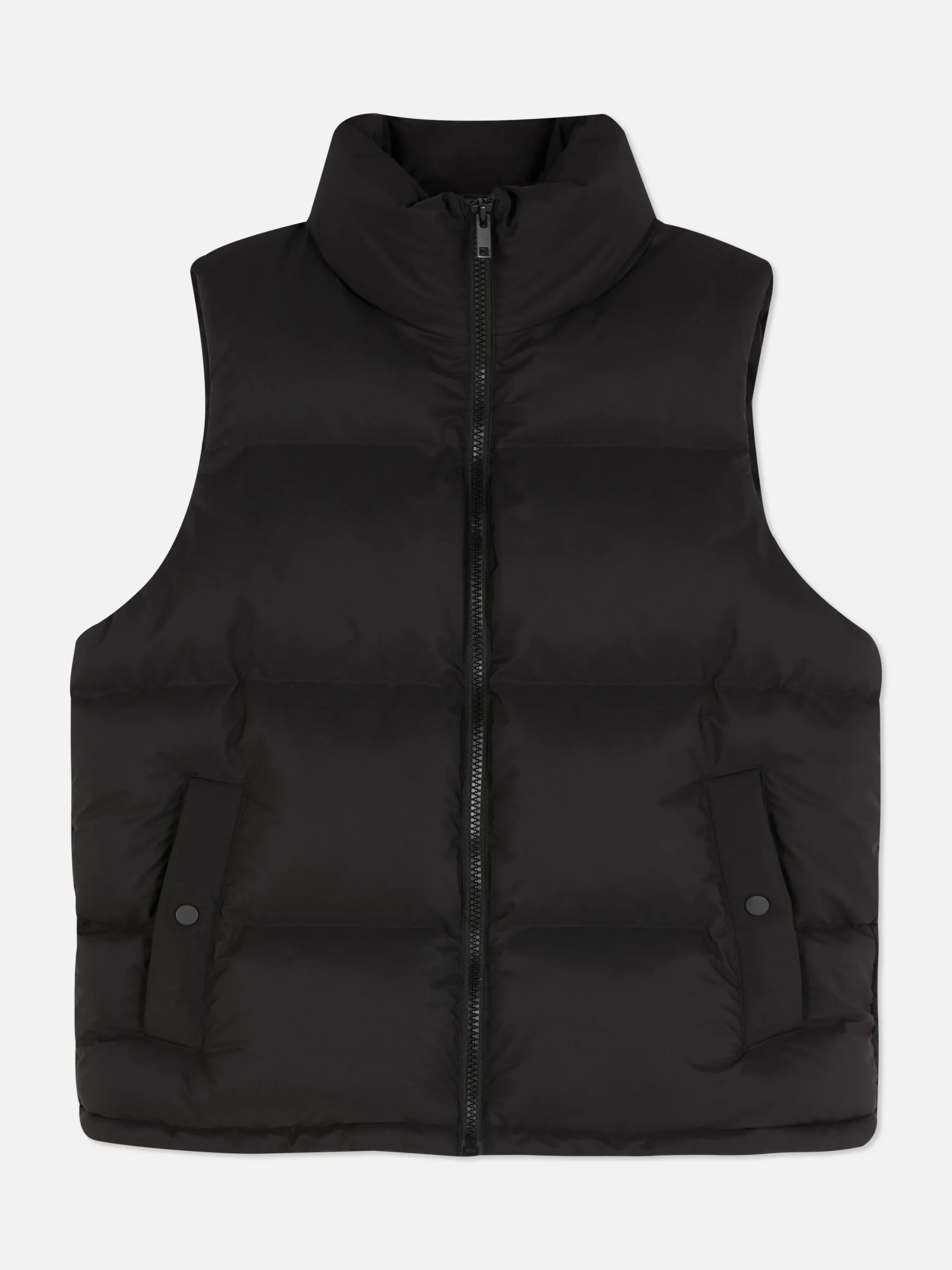 Gewatteerde Bodywarmer Met Opstaande Kraag