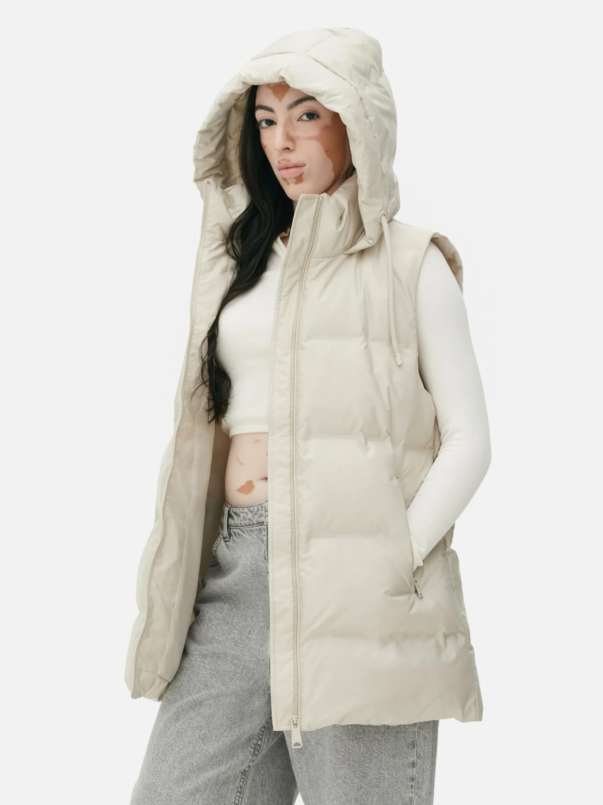 Gewatteerde Bodywarmer Met Capuchon