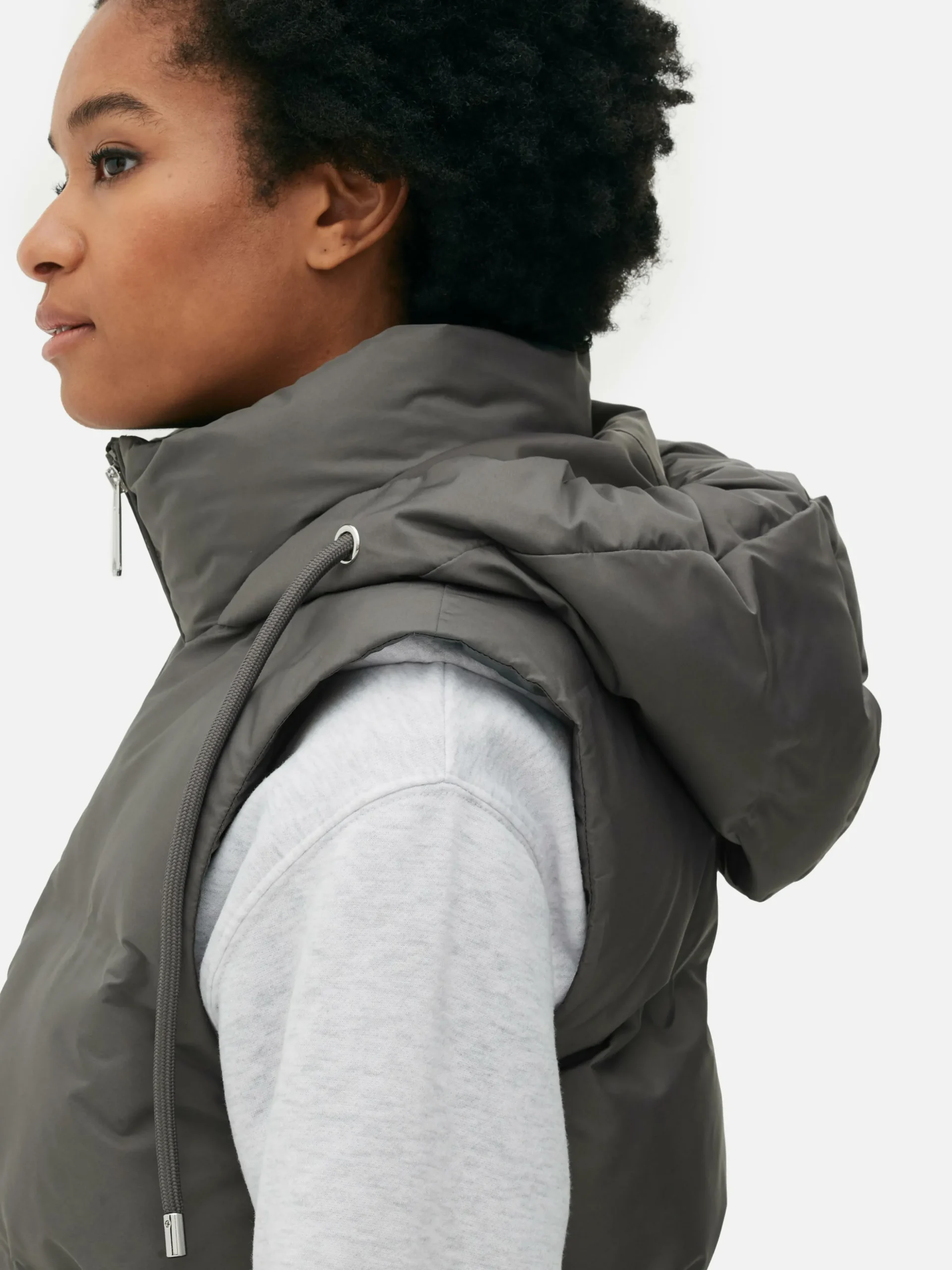 Gewatteerde Bodywarmer Met Capuchon