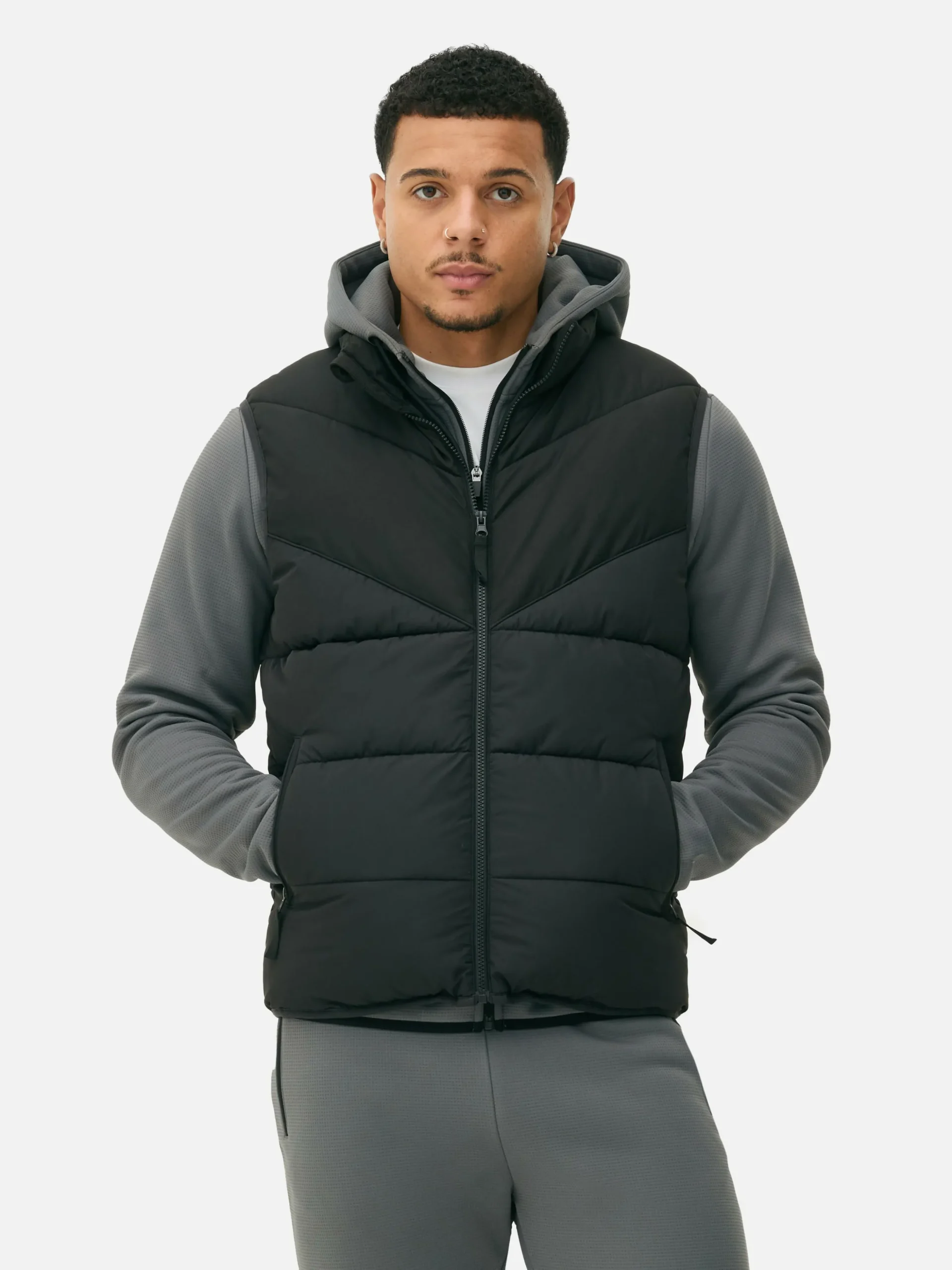 Gewatteerde Bodywarmer Met Zigzagstrepen