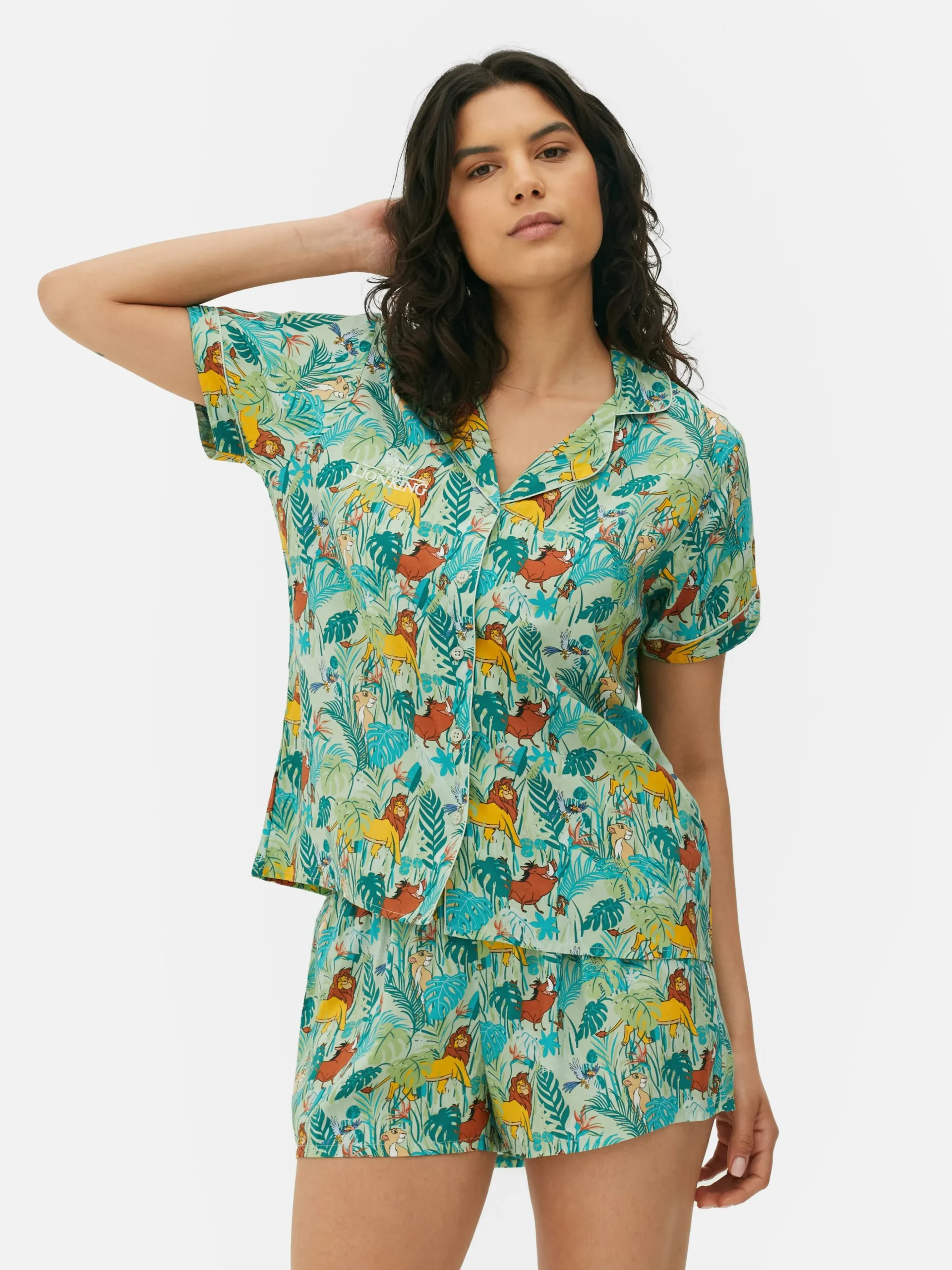 Geweven Pyjama Met Overhemd Met Korte Mouwen Disney's De Leeuwenkoning