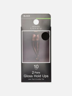 Glanzende Hold-ups Van 10 Denier, Set Van 2