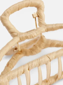 Grote Bulldog Haarclip Met Raffia