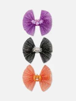 Haarspeldjes Met Glitterstrik Halloween, Set Van 3