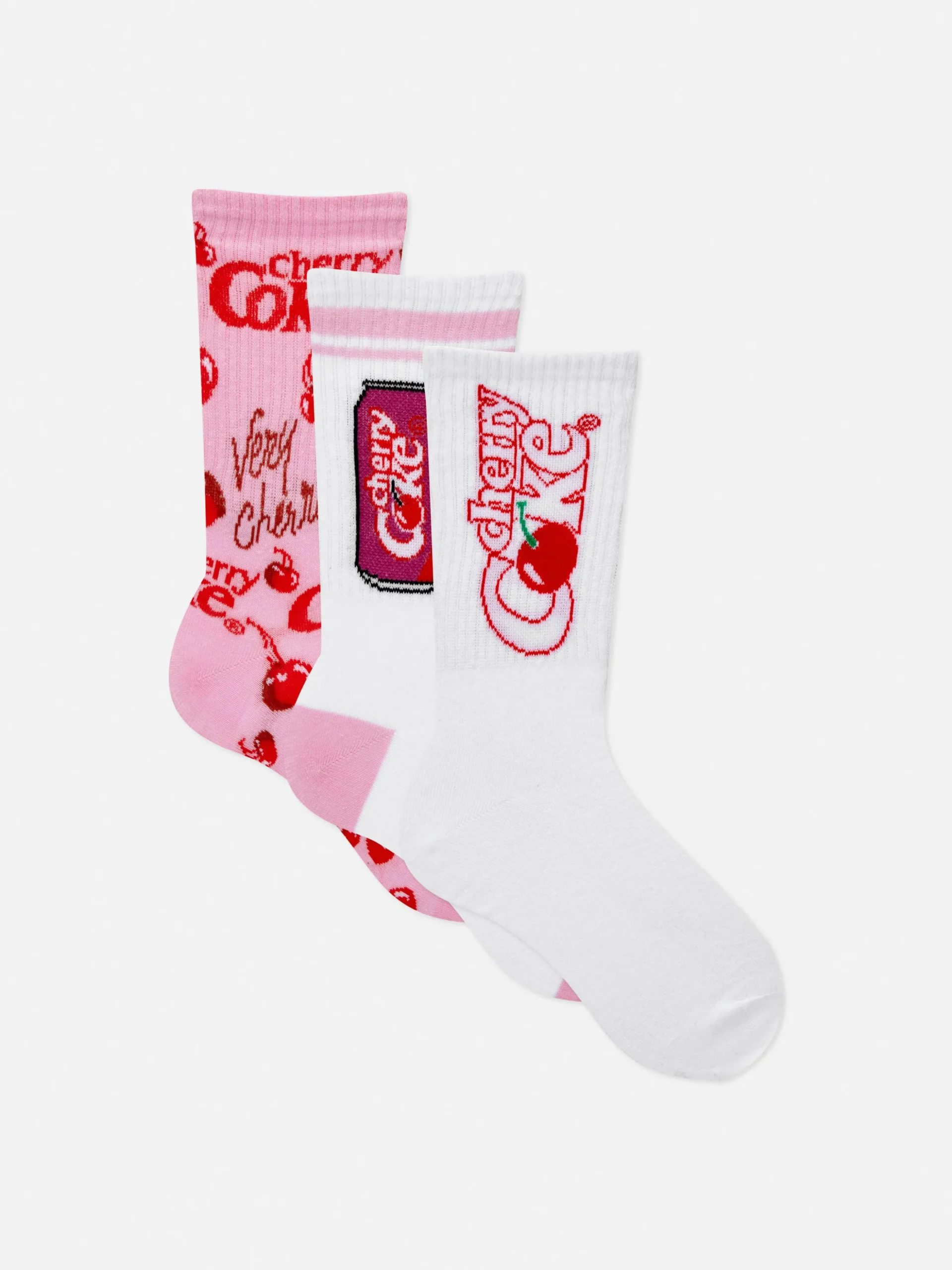 Halfhoge Sokken Cherry Coke, 3 Paar