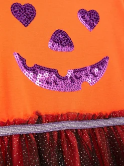 Halloweenjurk Met Pompoen En Pailletten