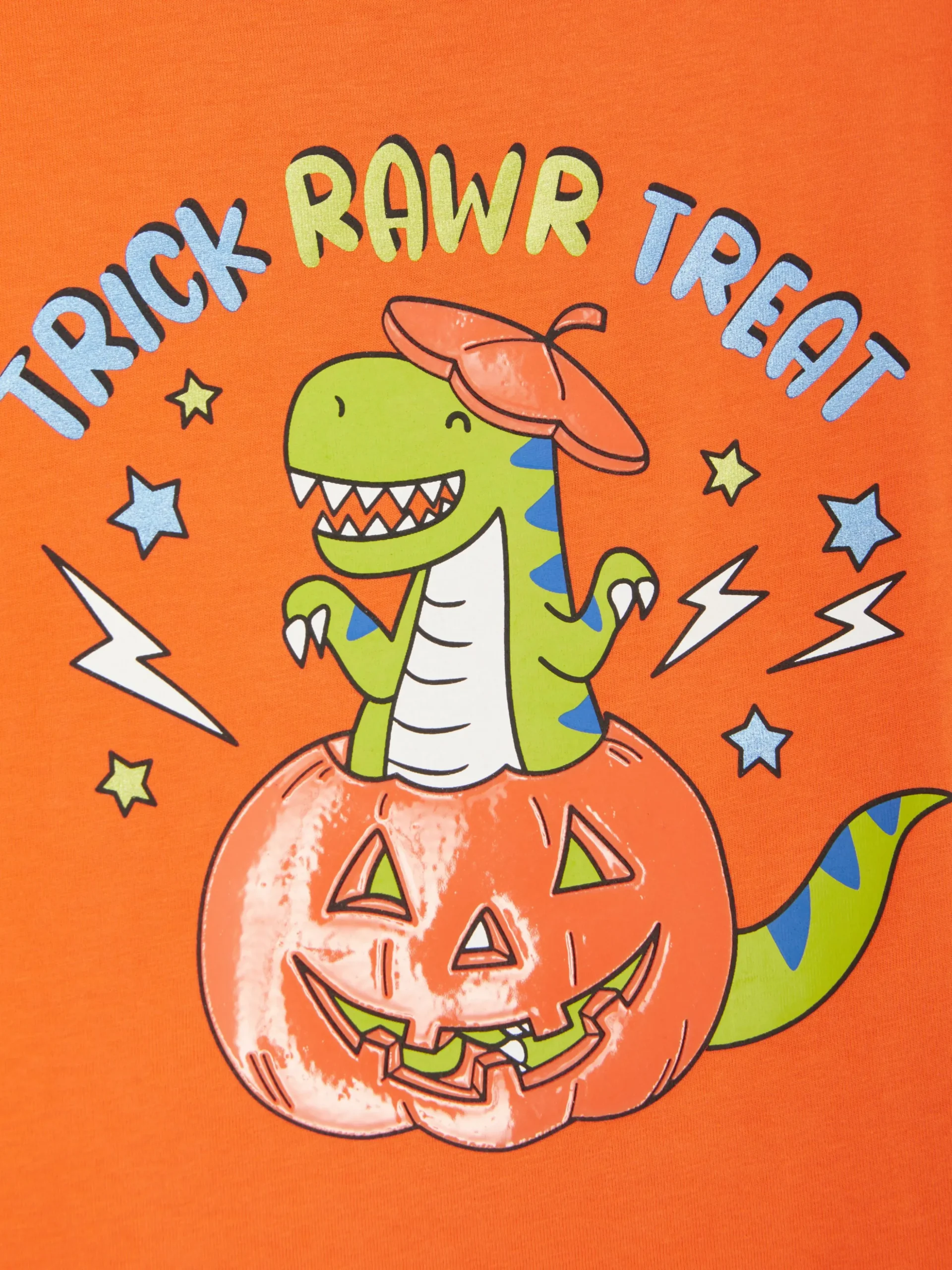 Halloween-T-shirt Dinosaurusprint En Lange Mouwen