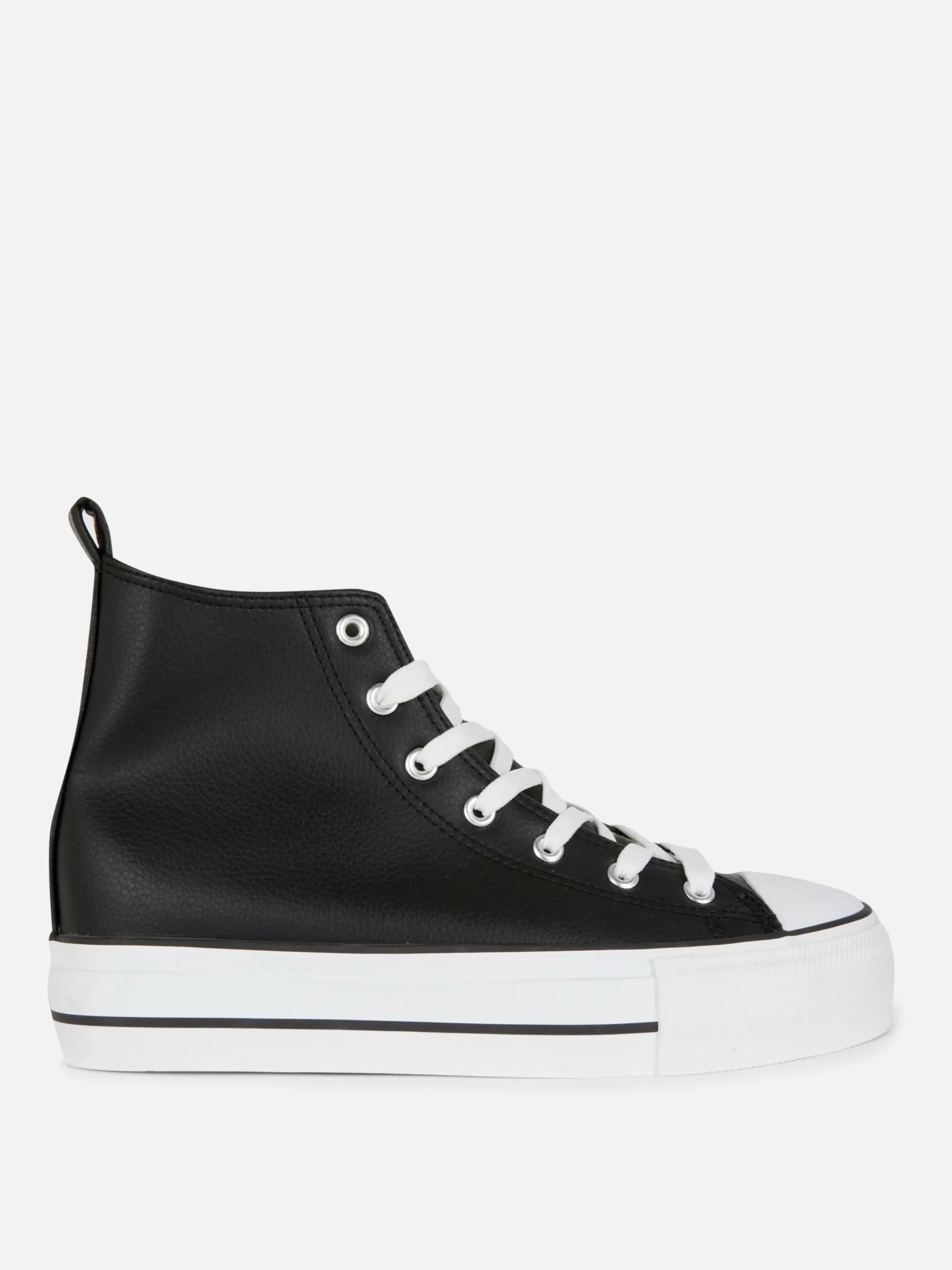 Hoge Sneakers Van Imitatieleer Met Flatformzool