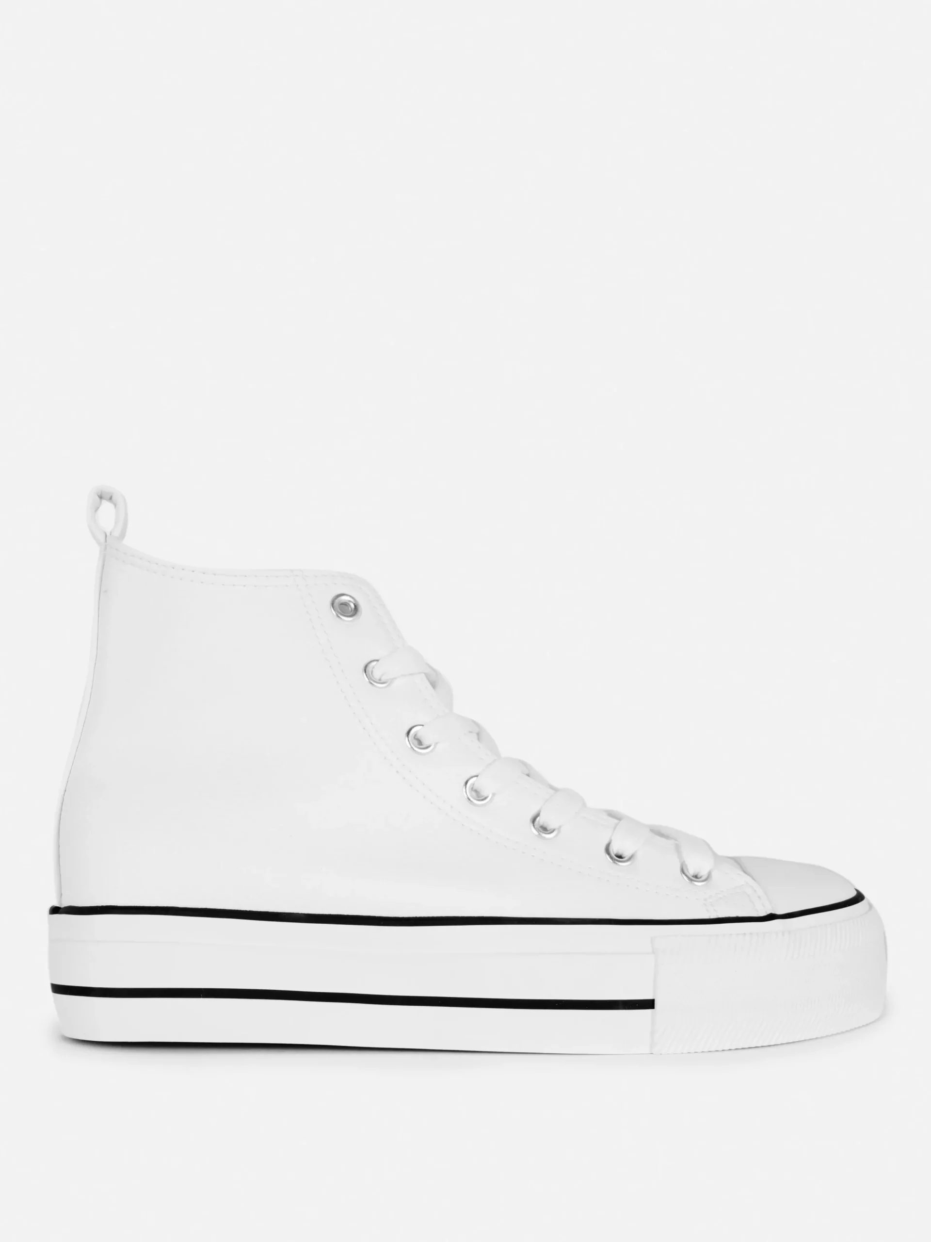 Hoge Sneakers Van Imitatieleer Met Flatformzool