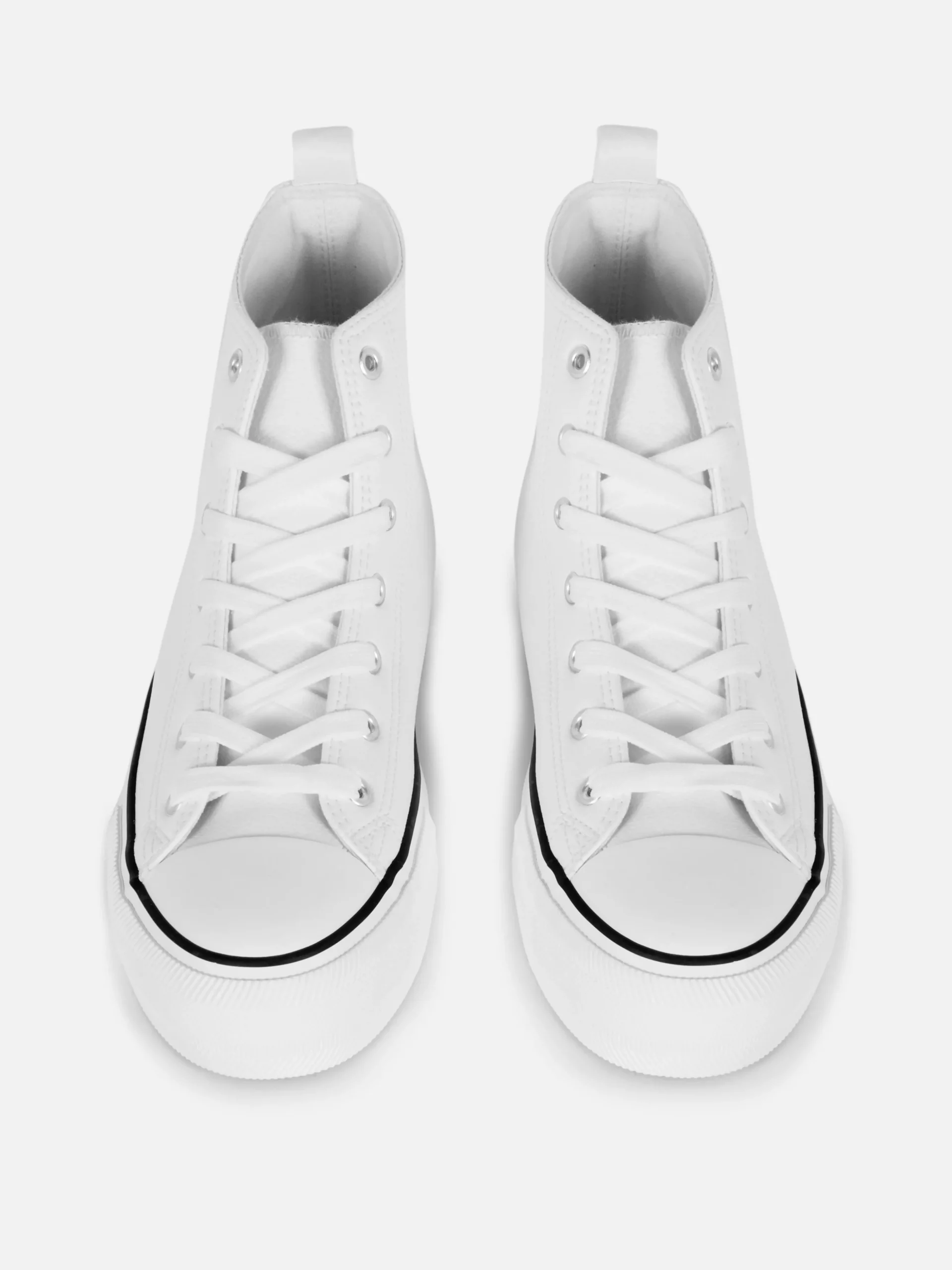 Hoge Sneakers Van Imitatieleer Met Flatformzool