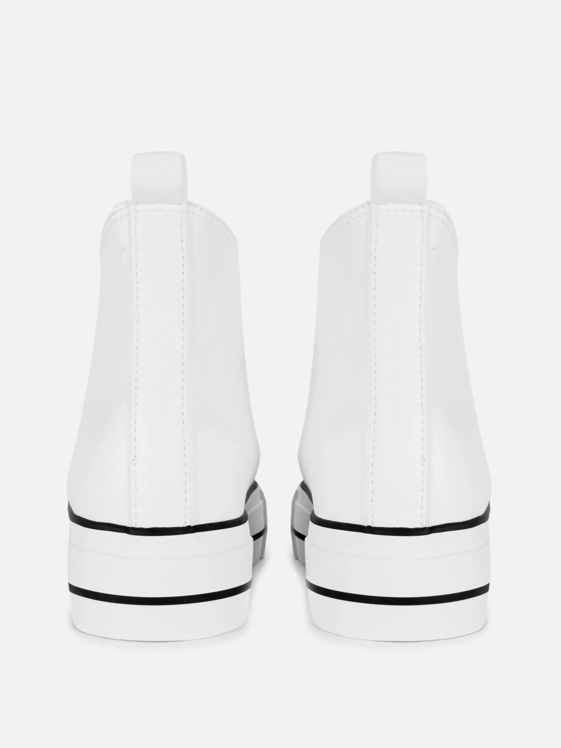 Hoge Sneakers Van Imitatieleer Met Flatformzool