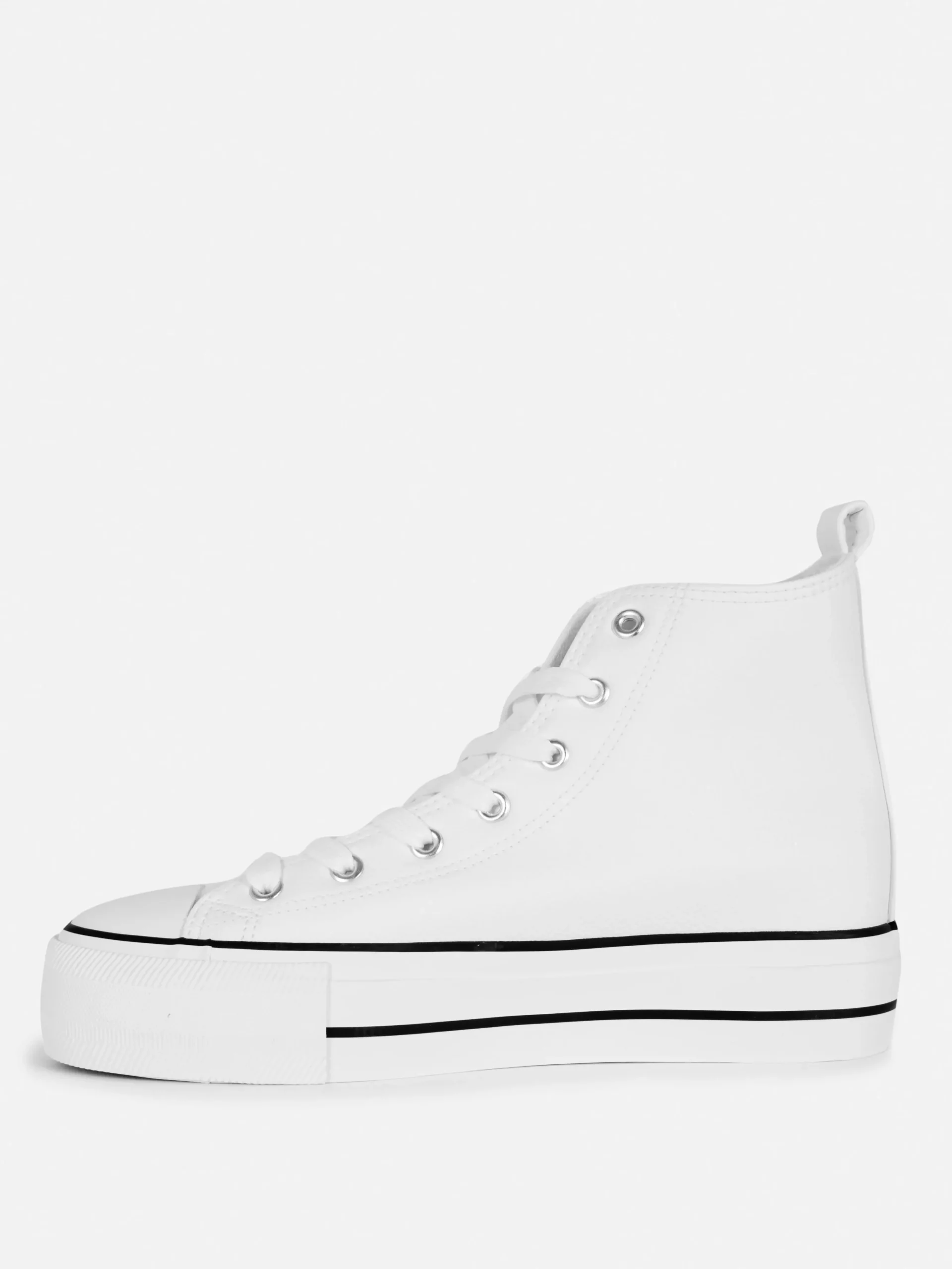 Hoge Sneakers Van Imitatieleer Met Flatformzool