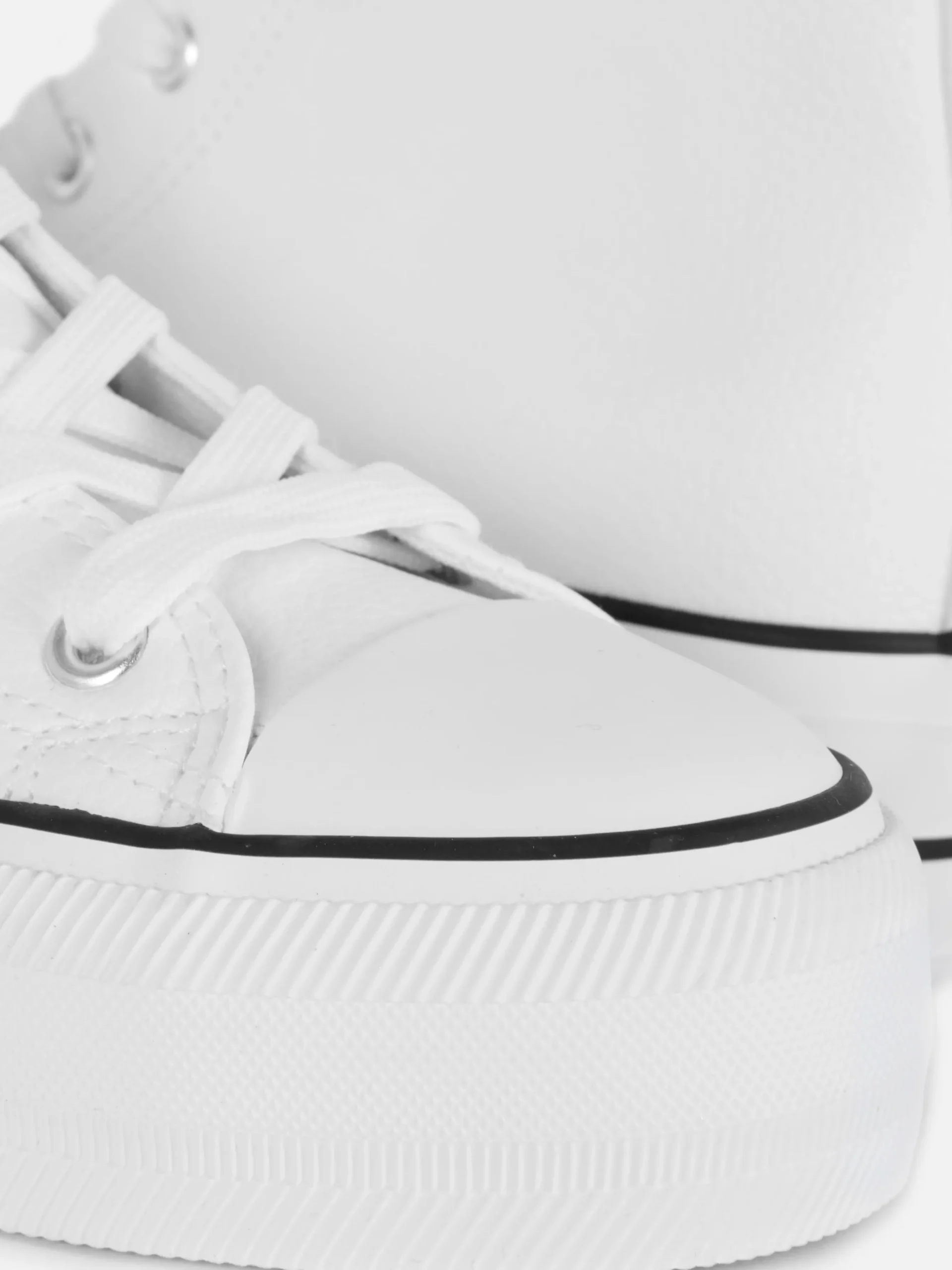 Hoge Sneakers Van Imitatieleer Met Flatformzool