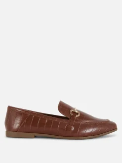 Imitatieleren Loafers Met Paardenbit