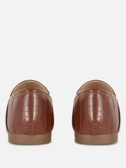 Imitatieleren Loafers Met Paardenbit