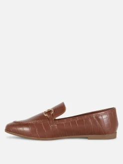Imitatieleren Loafers Met Paardenbit