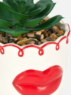 Imitatievetplant In Pot Met Lippen