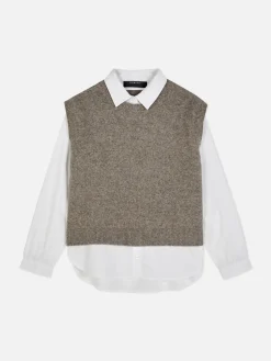 2-in-1 Gelaagd Overhemdvest