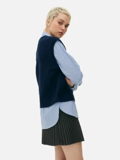 2-in-1 Gelaagd Overhemdvest