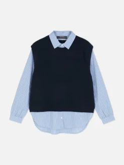 2-in-1 Gelaagd Overhemdvest