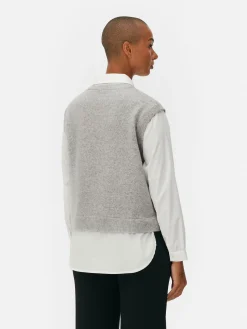 2-in-1 Gelaagd Overhemdvest