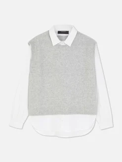 2-in-1 Gelaagd Overhemdvest