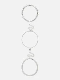 Infinity-enkelbandjes Met Initiaal, Set Van 3