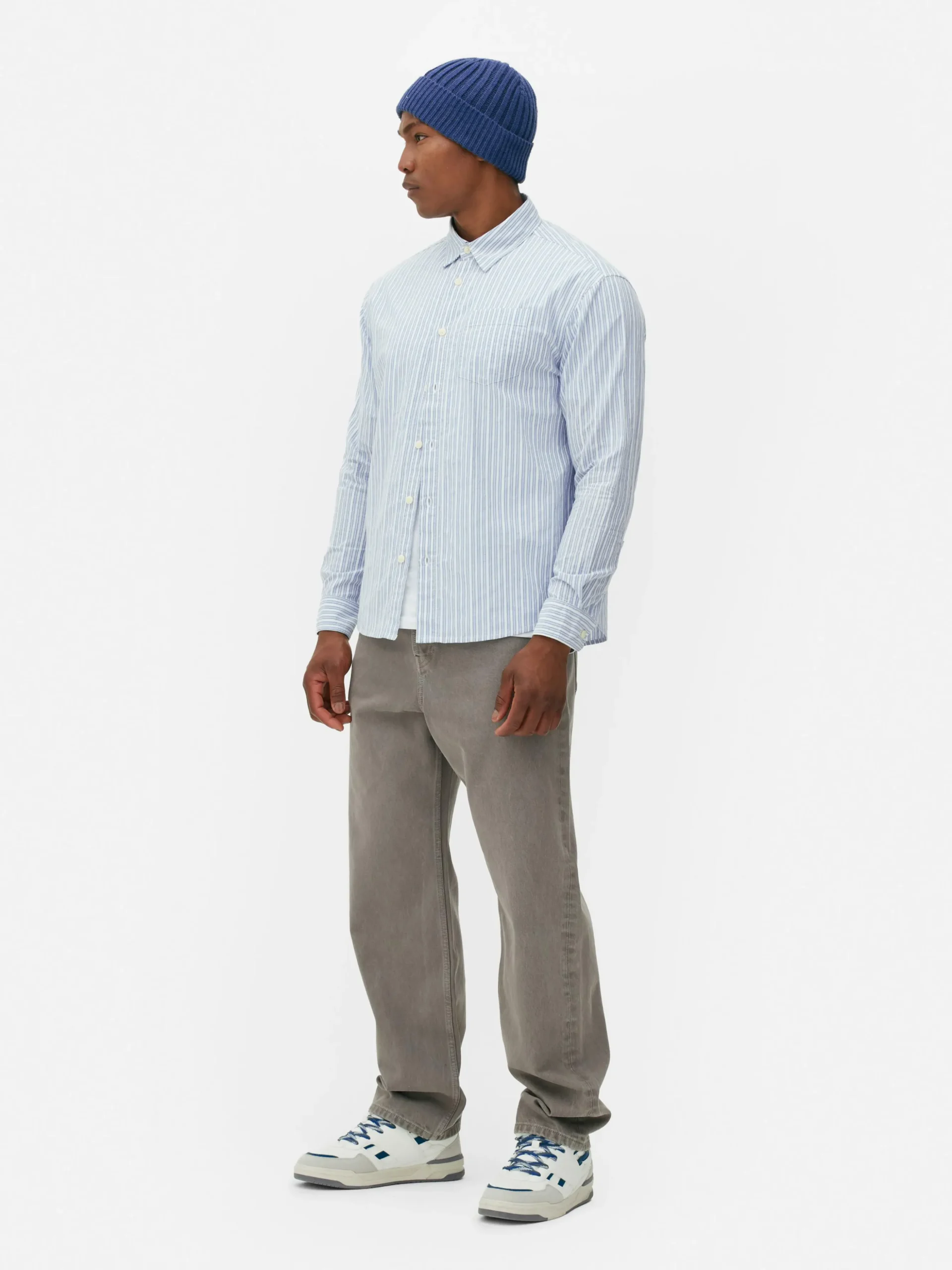 Jacquard Gestreept Shirt Met Lange Mouwen