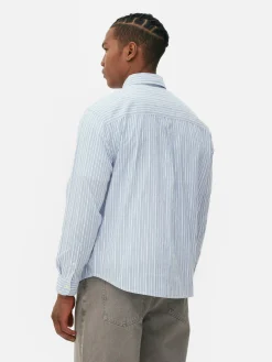 Jacquard Gestreept Shirt Met Lange Mouwen
