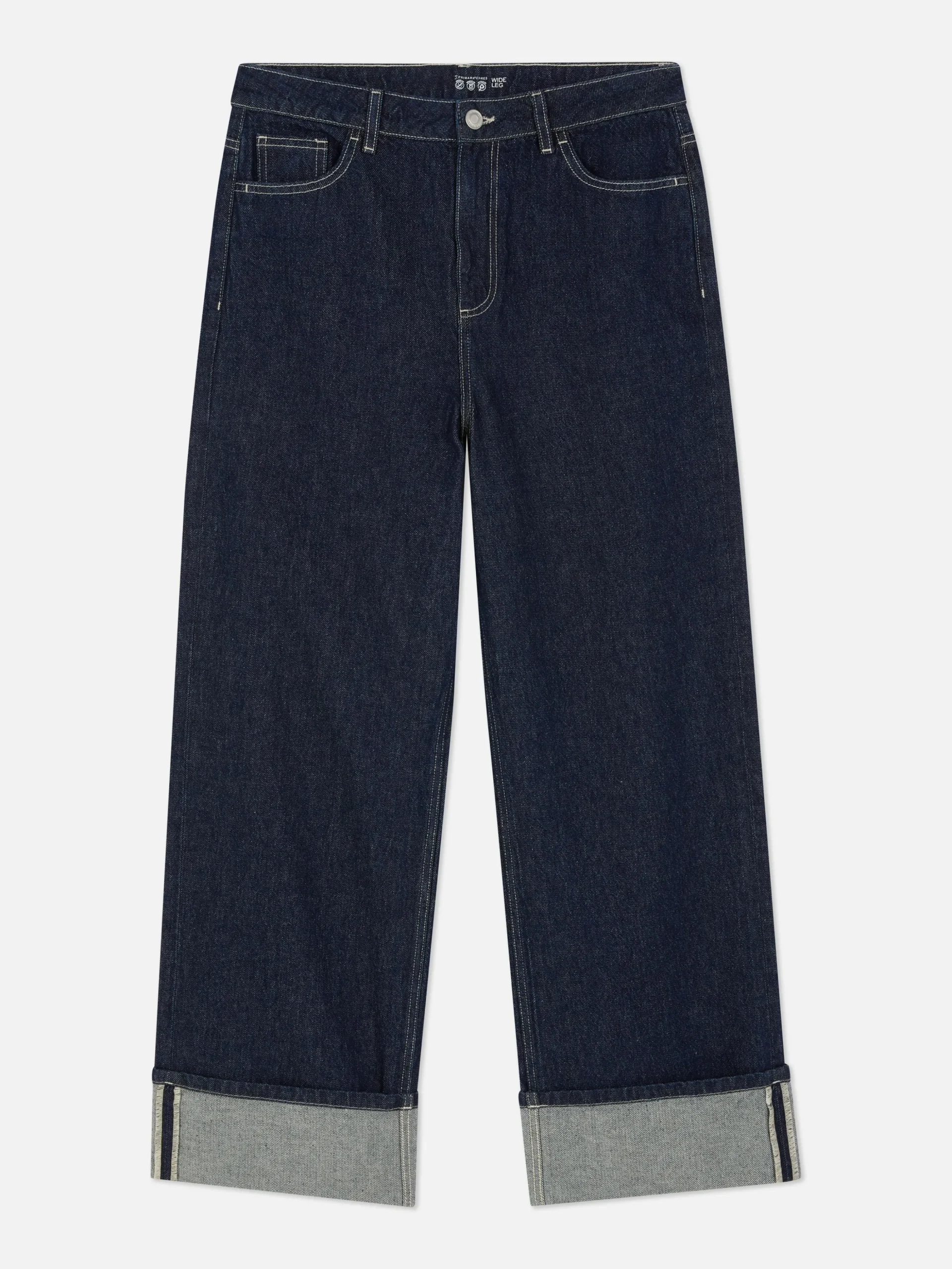Jeans Met Wijde Pijpen Met Omslag