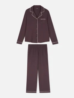 Jersey Boyfriend-pyjama Met Lange Mouwen