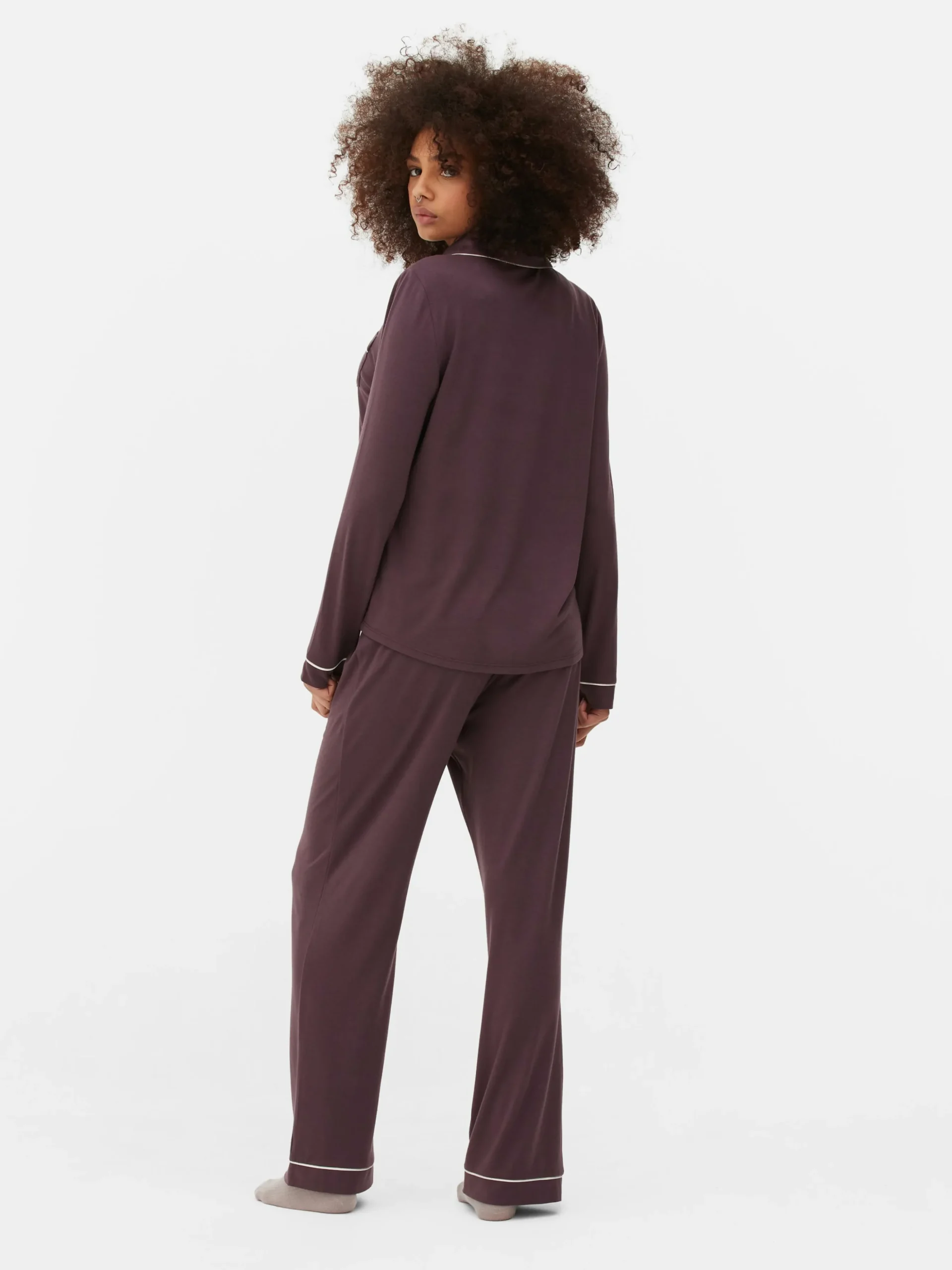 Jersey Boyfriend-pyjama Met Lange Mouwen