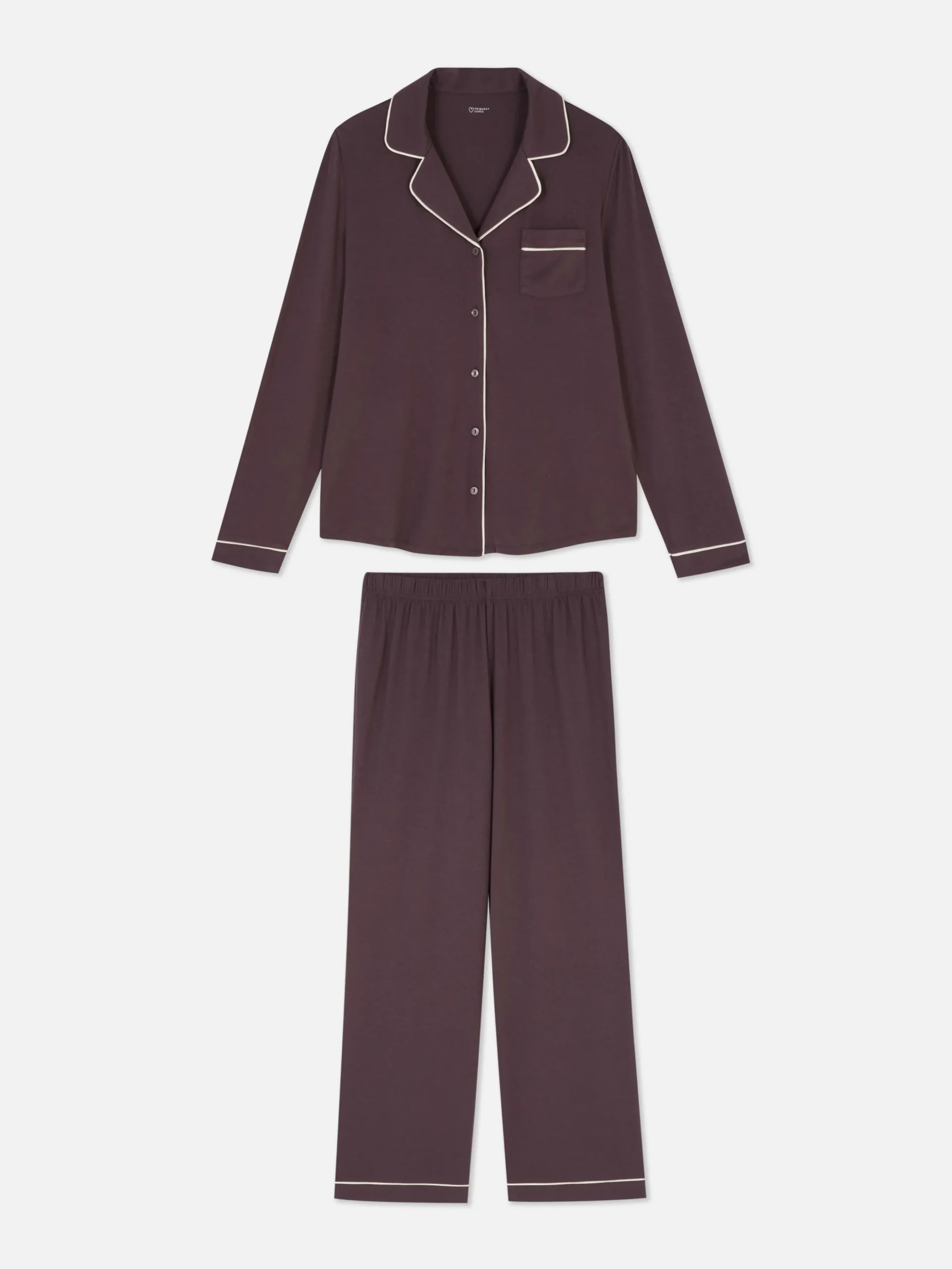 Jersey Boyfriend-pyjama Met Lange Mouwen