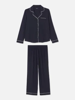 Jersey Boyfriend-pyjamaset Met Lange Mouwen