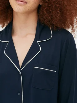 Jersey Boyfriend-pyjamaset Met Lange Mouwen