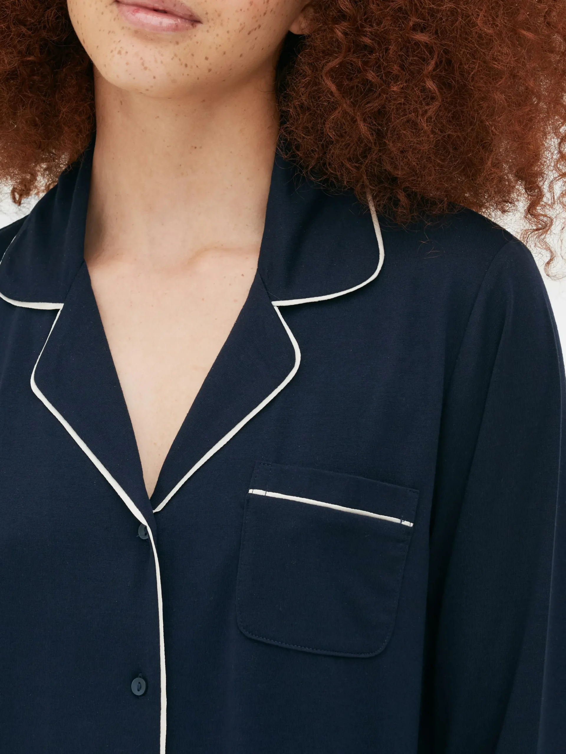 Jersey Boyfriend-pyjamaset Met Lange Mouwen