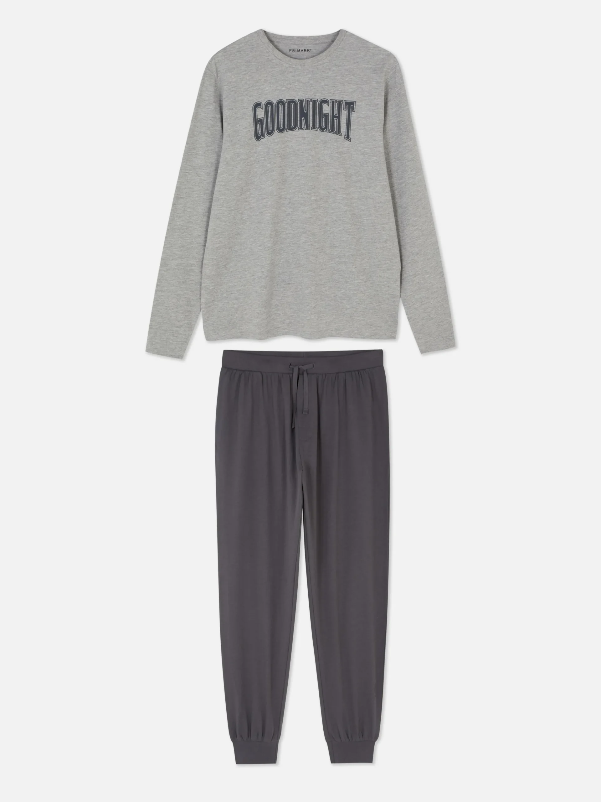 Jersey Pyjama Met 'goodnight'-print
