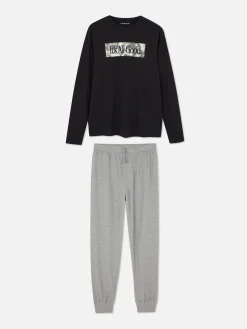 Jersey Pyjama Met Print
