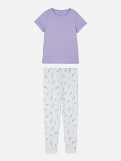 Jersey Pyjama Met Print En Korte Mouwen