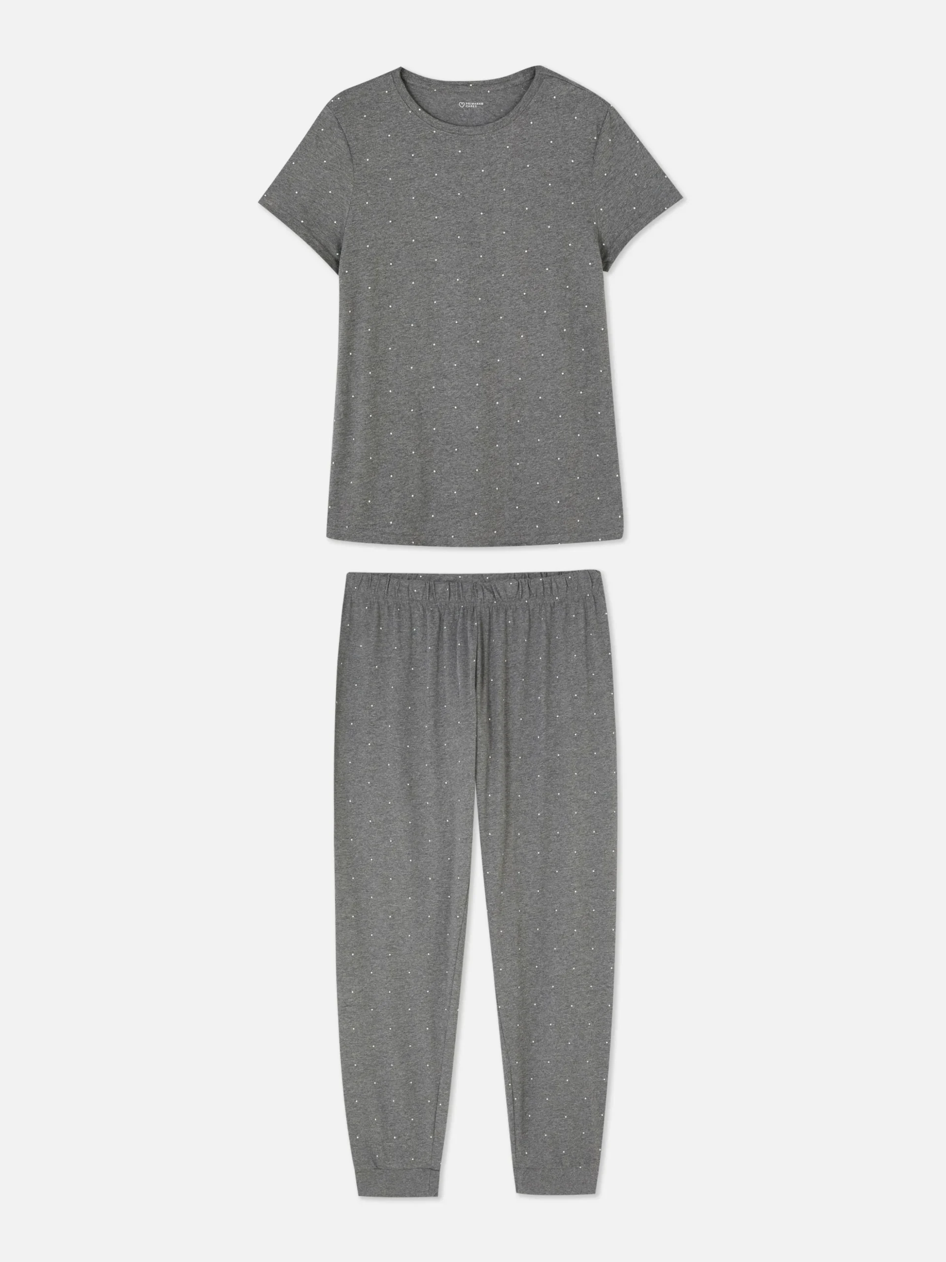 Jersey Pyjama Met Print En Korte Mouwen