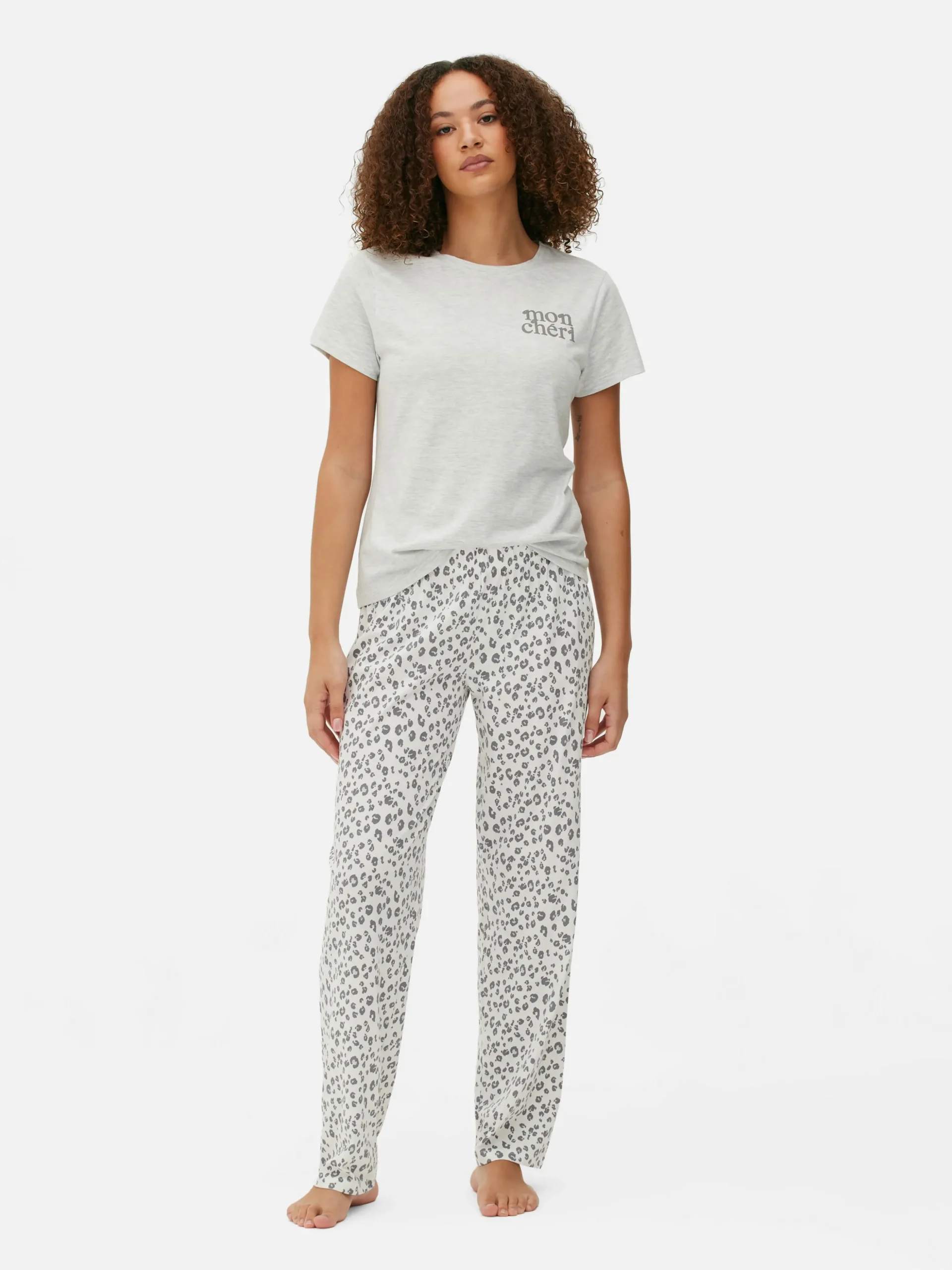 Jersey Pyjama Met Print En Korte Mouwen
