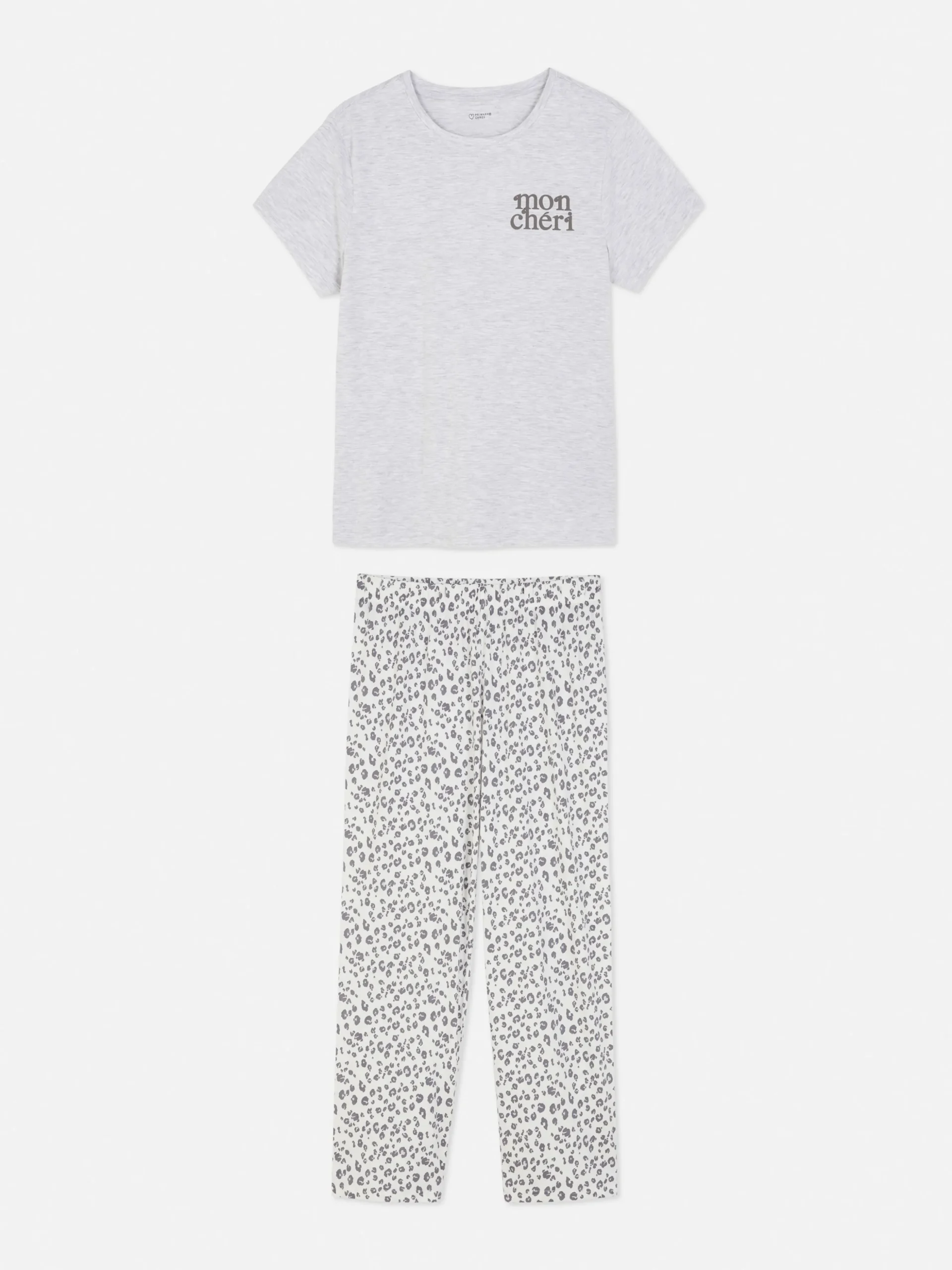 Jersey Pyjama Met Print En Korte Mouwen