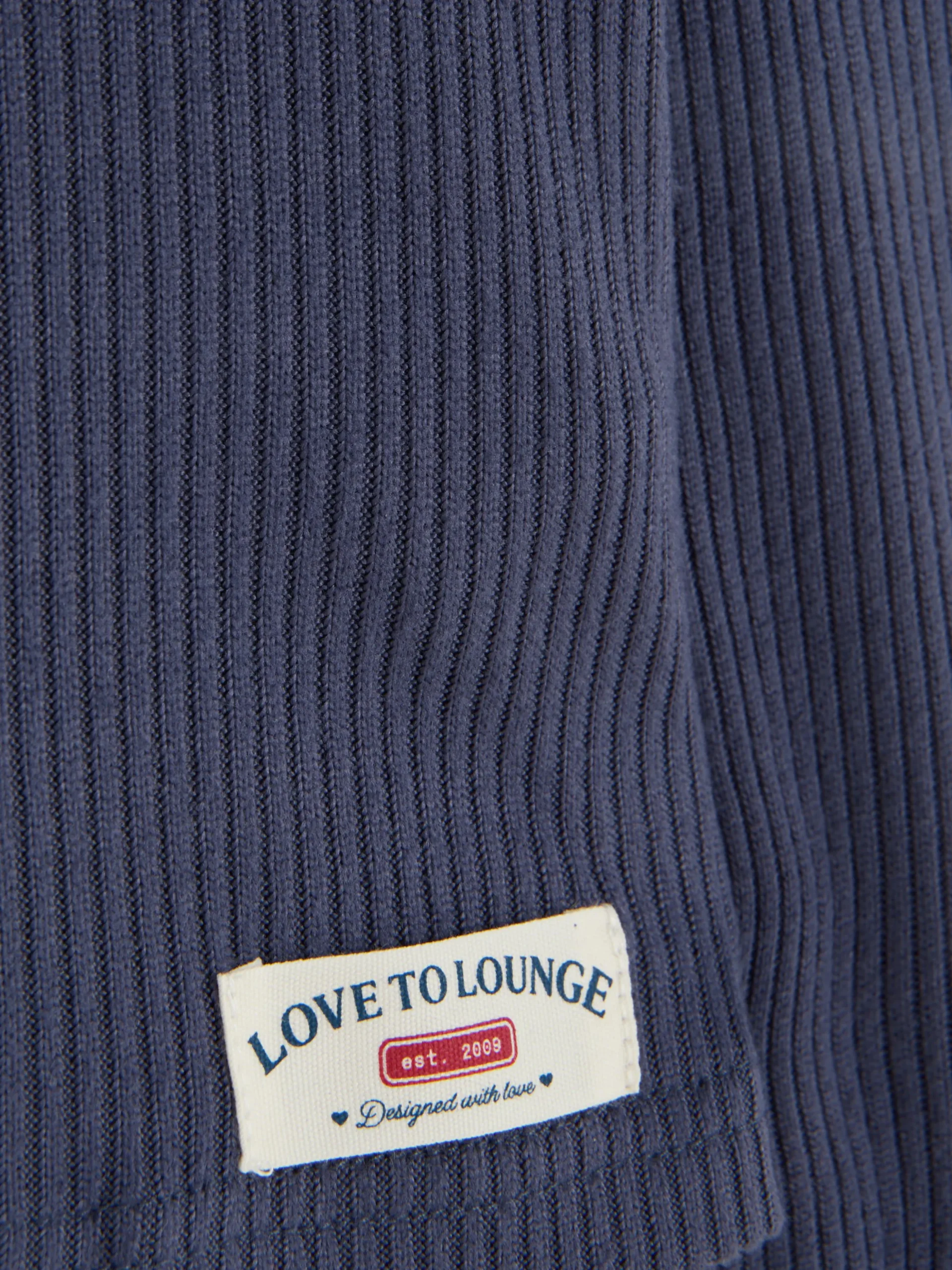 Jersey Pyjamatop Van Ribstof Met Lange Mouwen