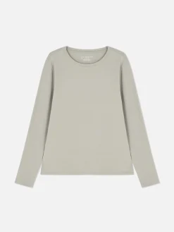 Jersey Top Met Stretch En Lange Mouwen