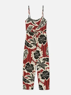 Jumpsuit Met Strikceintuur En Crêpetextuur