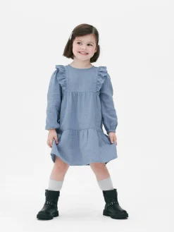 Jurk Met Broderie Anglaise En Stroken