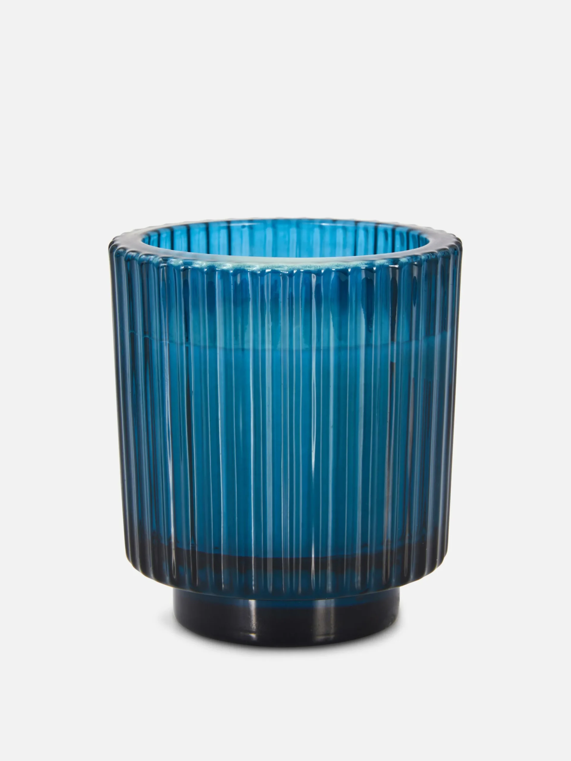 Kaars In Gecanneleerd Glas