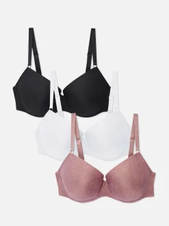 Kanten T-shirtbeha's Cup D-G, Set Van 3